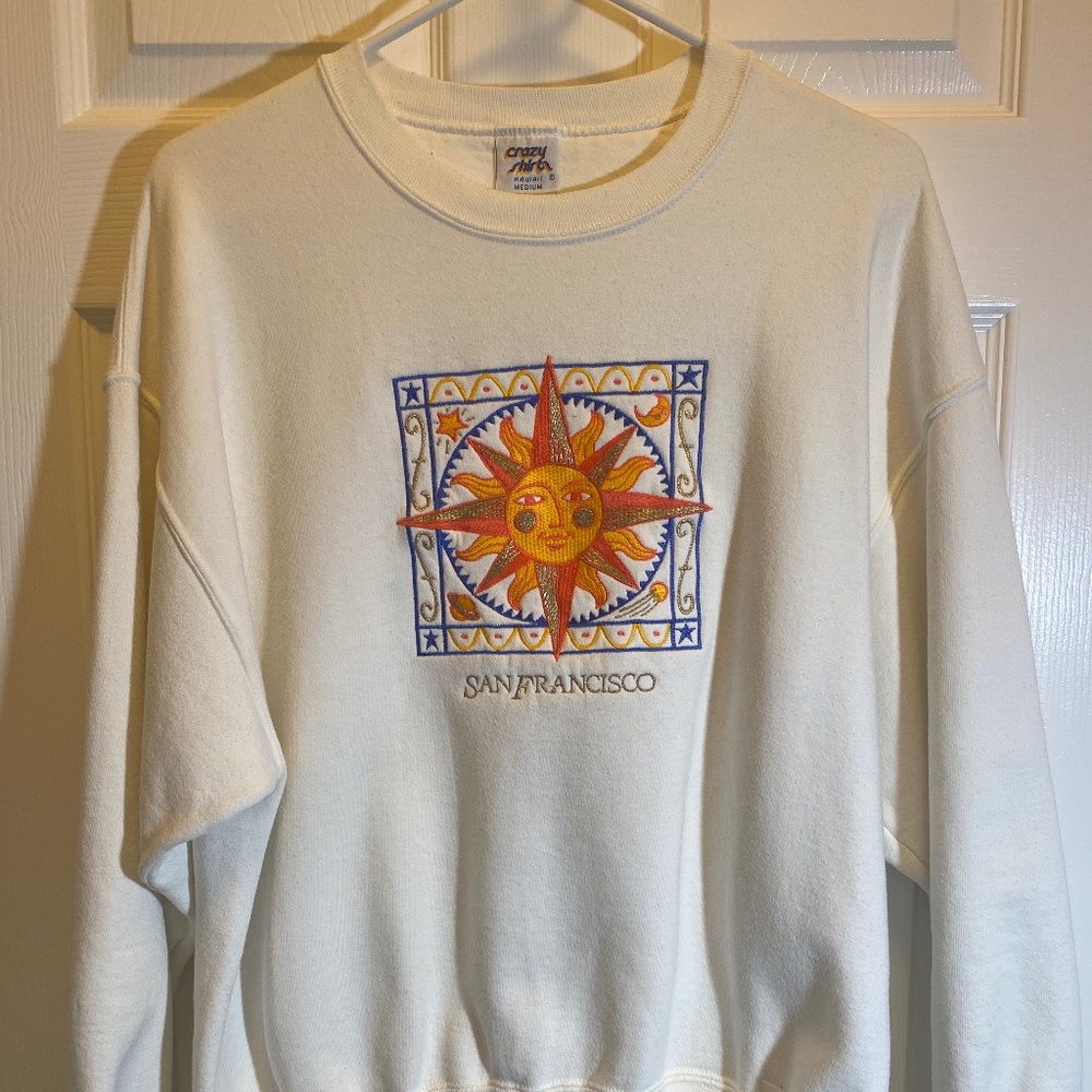 Vintage San Francisco Sunburst White Sweatshirt
